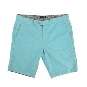 🩳 Ted Baker London Teal Tailored‎ Shorts Men’s 32R Pattern Lined